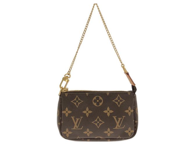 Louis Vuitton Monogram Mini Pochette Accessoires Marron