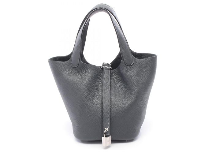 Hermès Hermes Picotin Lock PM Handtasche in Grau Braun