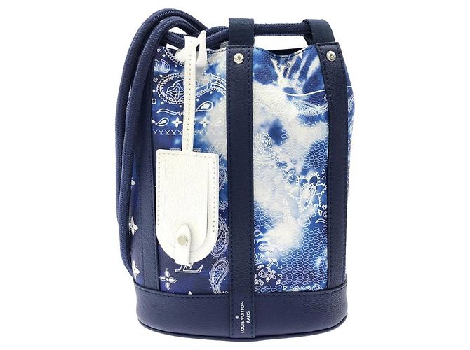 Bolsa de ombro Louis Vuitton Monogram Bandana Randonee PM Azul