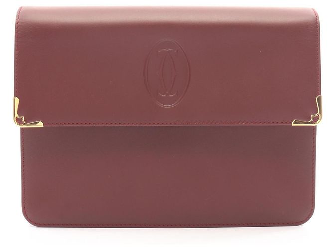 Borsa a mano clutch Cartier Must Line Second Bag Bordò