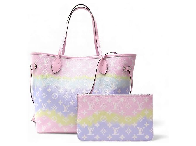 NOVA BOLSA LOUIS VUITTON NEVERFULL MM EM CANVAS ESCALE PASTEL M45270