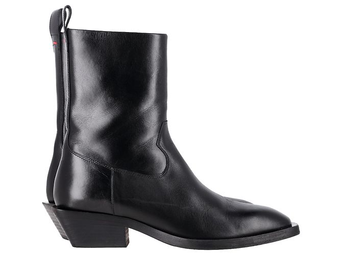 Botines Luis en piel negra Aeyde Negro