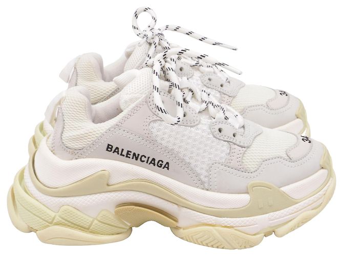 Baskets Triple S Balenciaga en polyester blanc Écru
