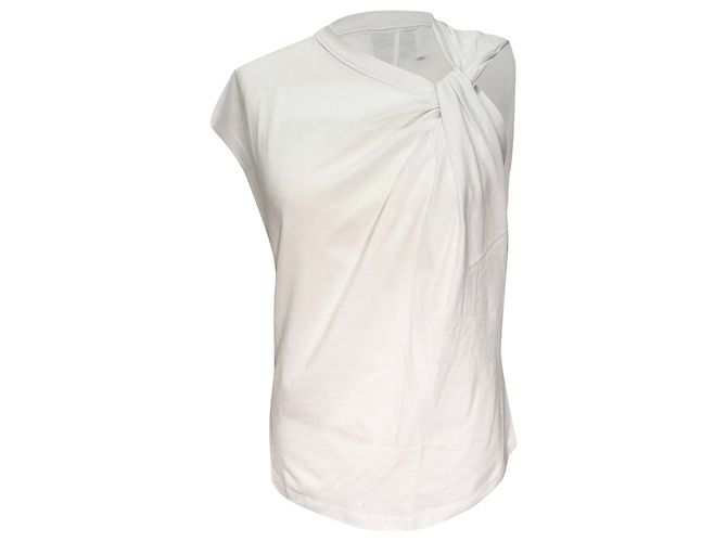 Camiseta Nayda Twisted en algodón blanco Isabel Marant