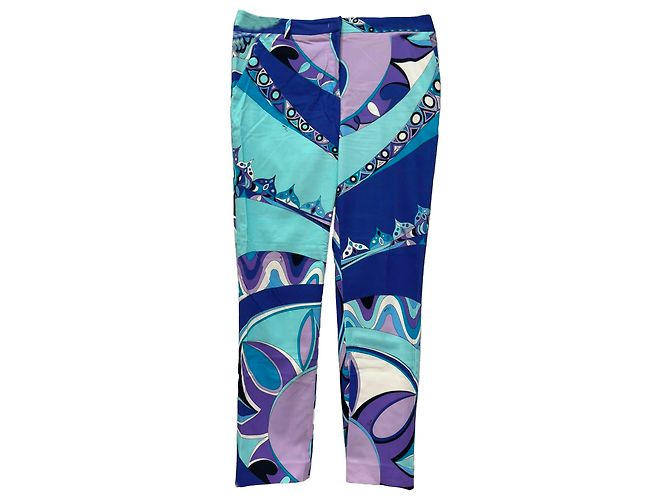 Pantaloni stampati Emilio Pucci in cotone multicolore