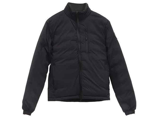 Canada Goose Lodge Packable Quilted Ripstop Daunenjacke in schwarzem Nylon