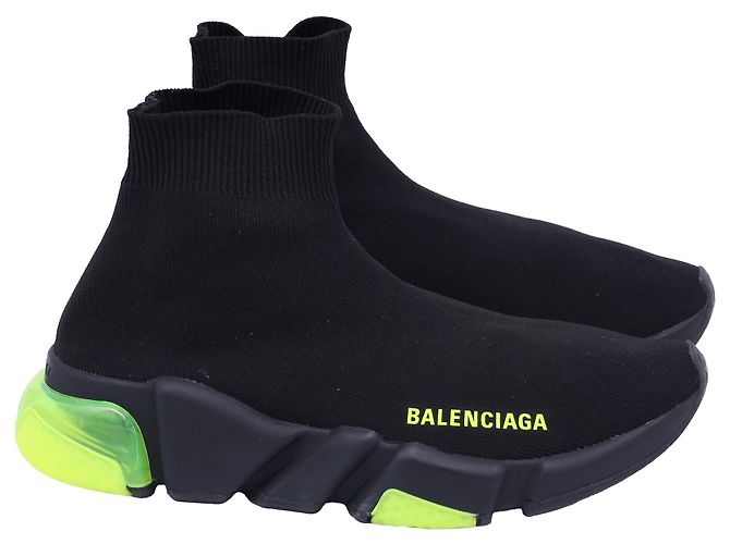 Baskets Balenciaga Speed Clear Sole en polyester noir