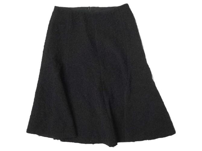 Autre Marque Saia flare de bouclé Drawer Preto