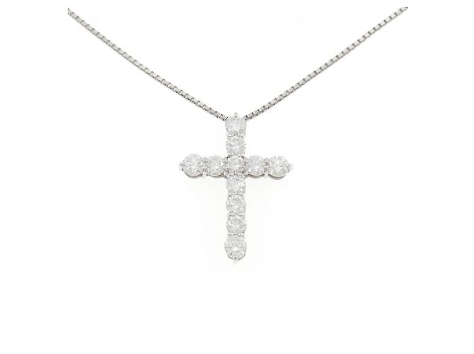 Autre Marque Monnickendam Platin-Diamant-Halskette Silber