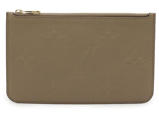 Louis Vuitton Neverfull Monogram Empreinte Pouch Beige Grey