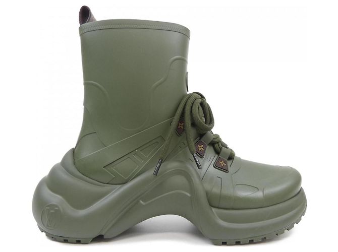 Gummistiefel Louis Vuitton Arclight Line Grün Khaki