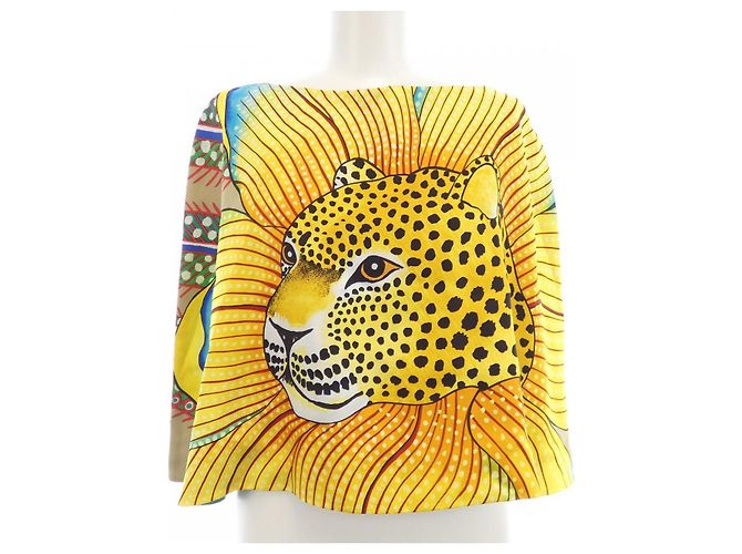 Hermès Top de seda Hermes Amarillo 