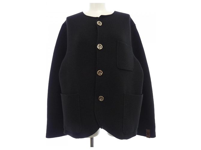Louis Vuitton Collarless Jacket Black