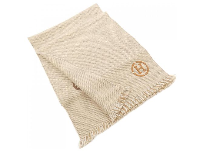 Hermès Châle en cachemire Hermes Beige