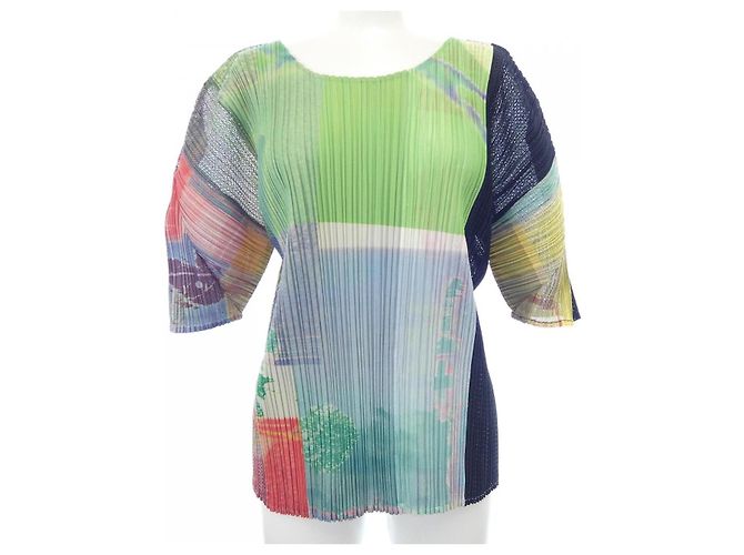 Autre Marque Top Pleats Please Verde