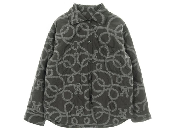 Hermès Hermes Serie Button Polyester Outerwear Brown