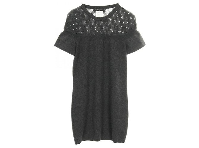Timeless Vestido de punto de cachemira Chanel Coco Mark Castaño