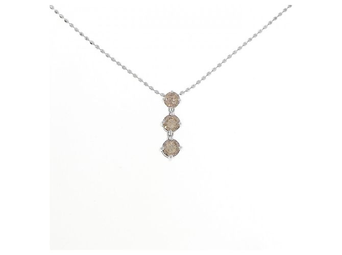 Autre Marque Collar de Diamante Au750 Plata