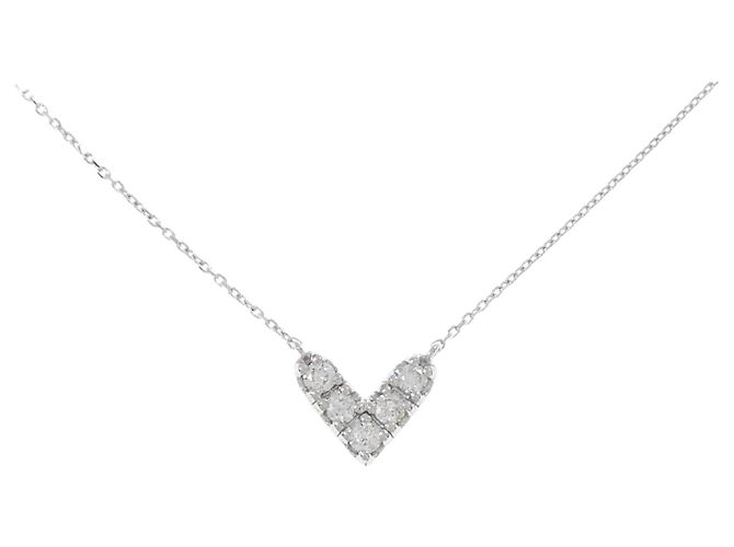 Autre Marque Au750 Diamant Halskette Silber