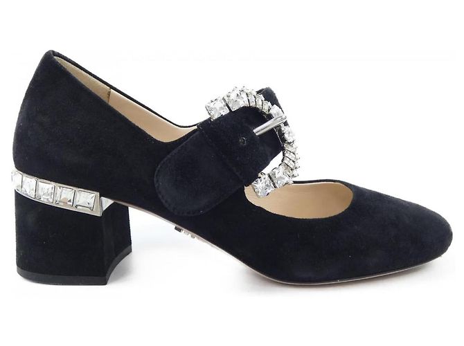 Chaussures en cuir Prada Noir