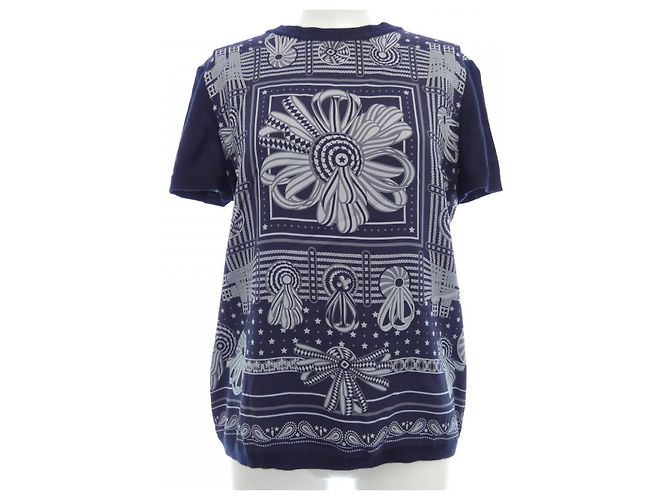 Hermès Maglia in seta e cashmere Twillene Hermes Blu Blu navy