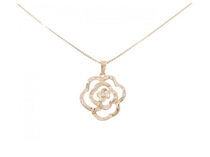 Autre Marque Collar de oro rosa Au750 y diamantes