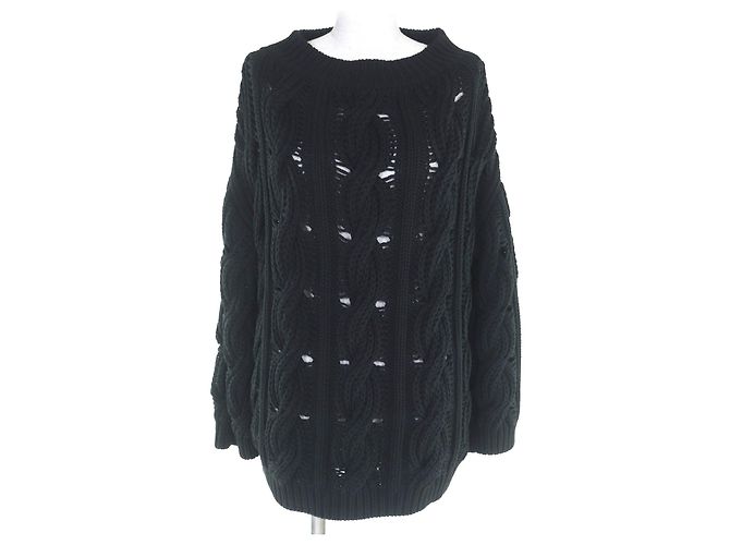 Valentino Virgin Wool Pullover Schwarz