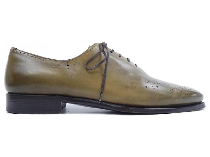 Autre Marque Leder Schuhe Silvano Sassetti Grün