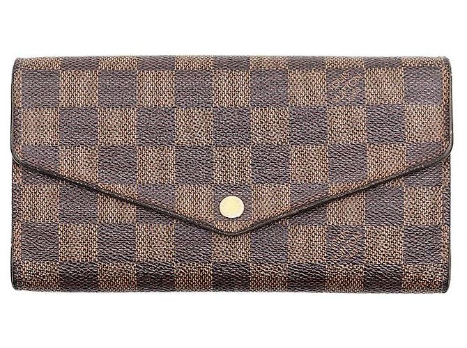 Cartera Sarah en Damier Canvas de Louis Vuitton Castaño