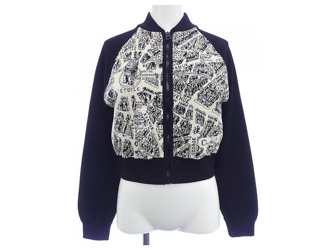 Christian Dior PLAN DE PARIS Jacke Schwarz