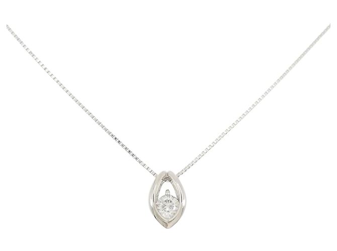 Autre Marque Collar de platino con diamantes PT900 PT850 Plata