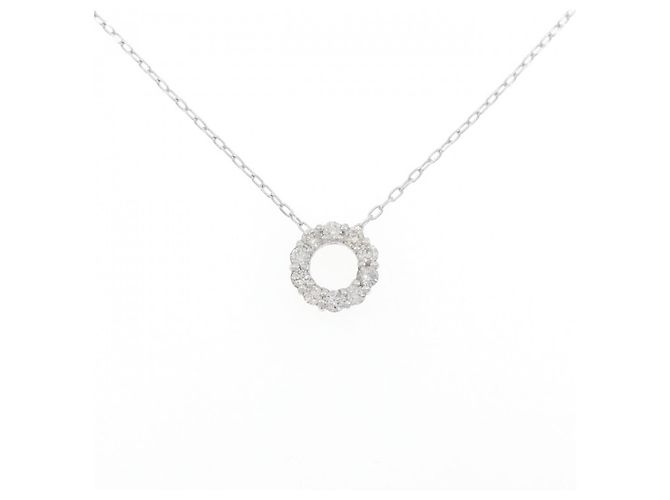 Autre Marque Collana in oro bianco Au750 e diamanti Argento