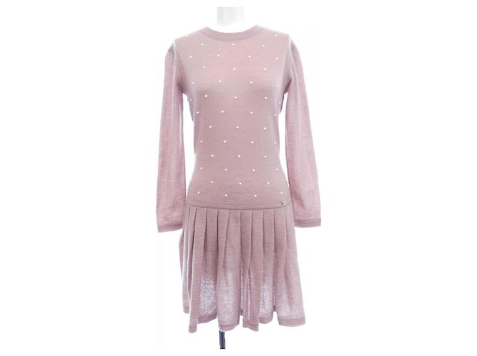 Timeless Chanel Kleid aus Kaschmir-Mischung Pink