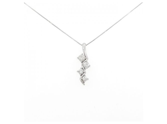 Autre Marque Collana di Diamanti PT900 PT850 Argento