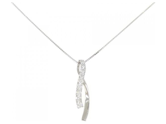Autre Marque Diamant-Halskette PT950 PT850 Silber