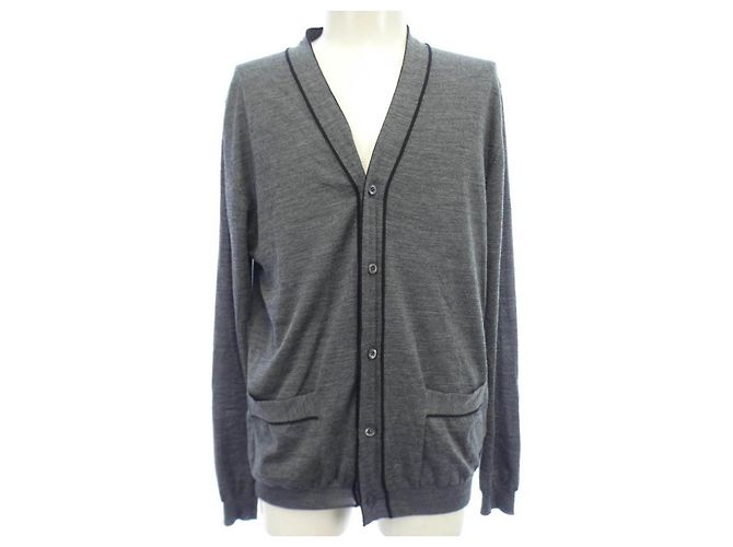 Prada Wool Blend Cardigan Brown