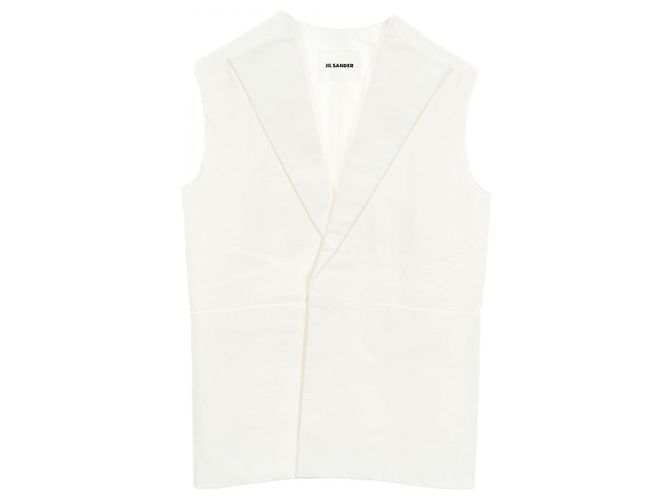 Chaleco de algodón Jil Sander Blanco 