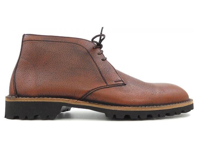 Autre Marque Lederstiefel a.testoni Braun