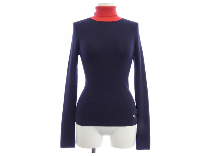 Maglia in seta e cashmere Christian Dior Blu