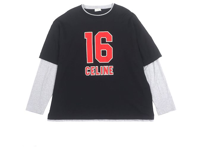 Céline Camiseta CELINE Skater em jersey de algodão Marrom Preto