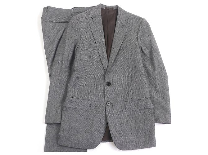 Louis Vuitton Houndstooth Wool Suit Brown