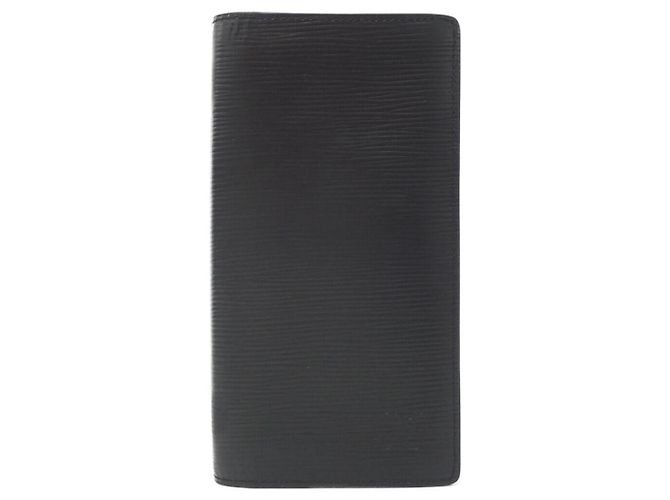 Carteira longa Louis Vuitton Epi Brazza em couro de bezerro Preto