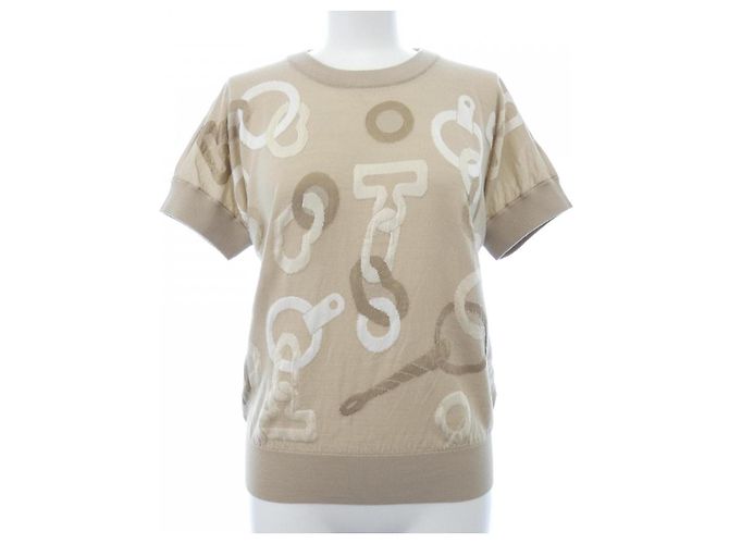 Hermès Hermes Strickoberteil Beige