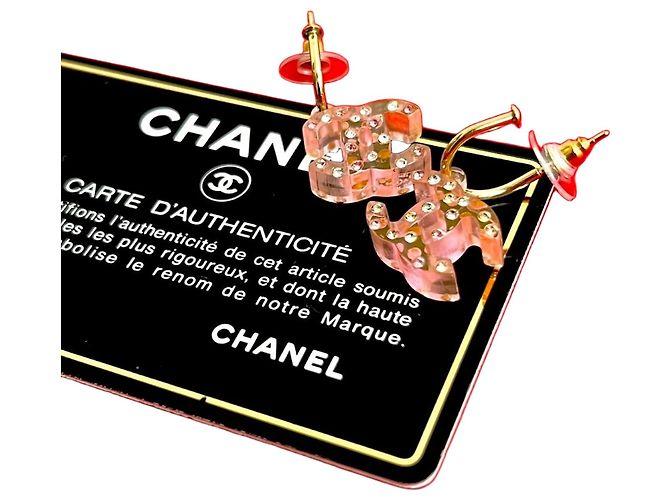 Timeless Orecchini Chanel Coco Mark con strass Rosa 