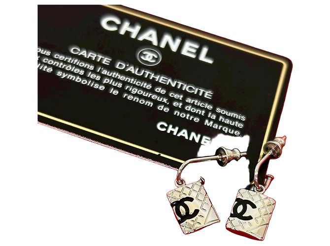 Pendientes Chanel Cambon Plata