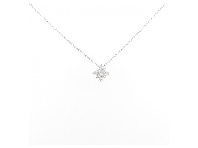 Autre Marque K18WG Diamant Halskette Silber