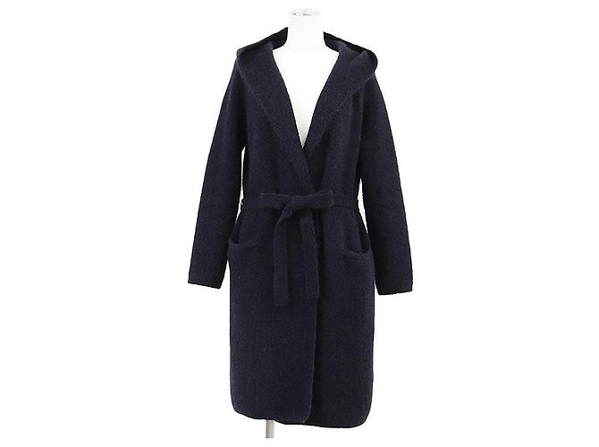 Max Mara S Max Mara Mohair Coat Blue Navy blue