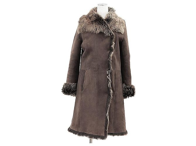 Autre Marque Joseph Shearling Mantel Braun
