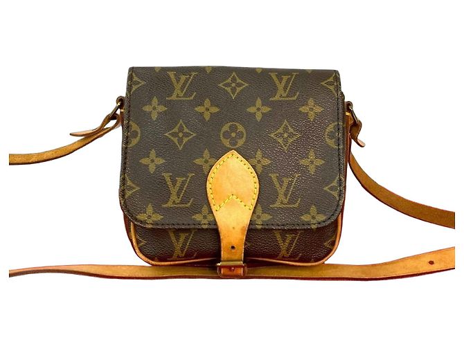 Cartouchiere Bolsa de ombro em couro Monogram Louis Vuitton Marrom