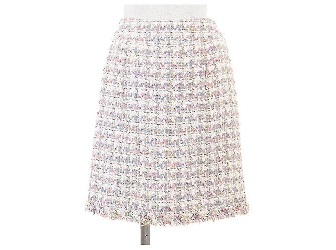 Timeless Gonna in misto cotone e tweed Chanel Multicolore
